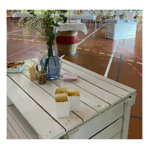 Table haute Blanche façon palette